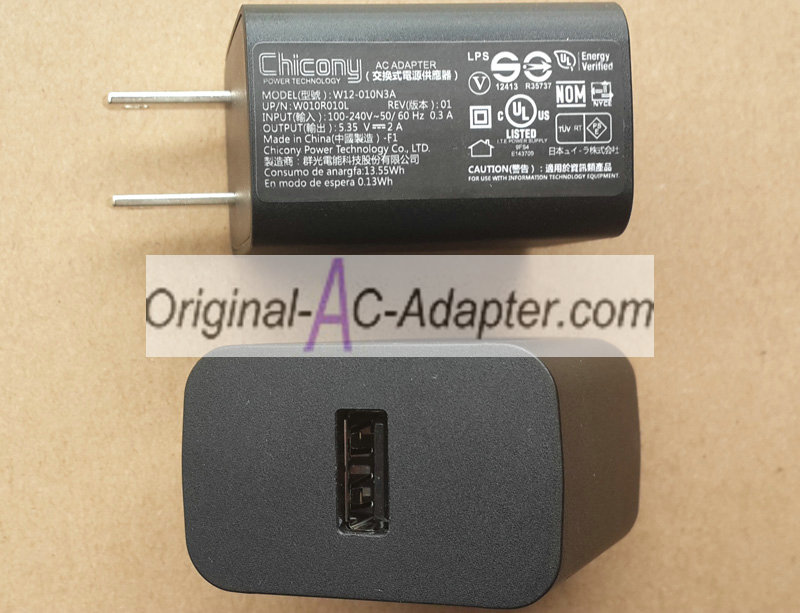 Chicony 5.35V 2A Compatible W010R006L 5V 2A Power AC Adapter Chicony 5.35V 2A Compatible W010R006L 5V 2A Power AC Adapter